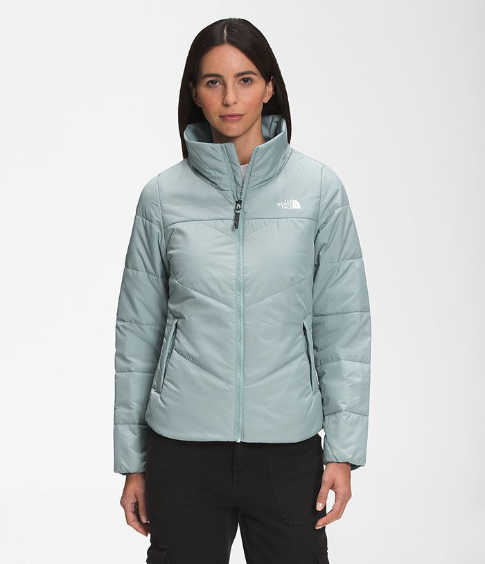 The North Face Womens Puffer Jacket Explore Farther 645DBPXMC - Silver Blue